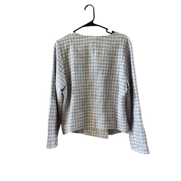 NEW Favorite Daughter The Dasha Houndstooth Check Tweed Lilac Top- Size 14 - Picture 8 of 13